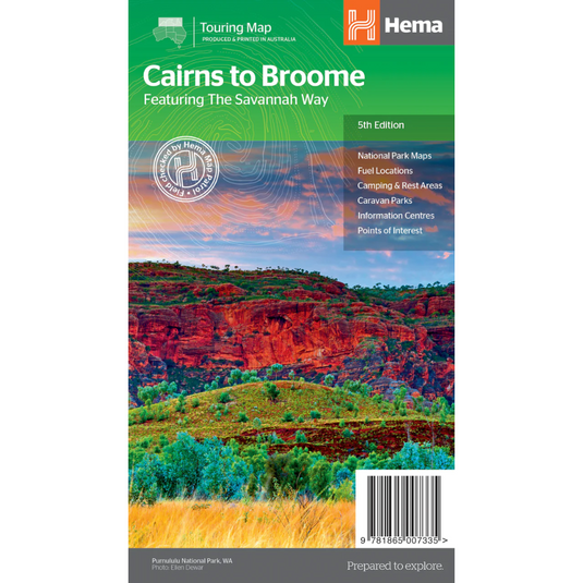 HEMA SAVANNAH WAY CAIRNS TO BROOME MAP