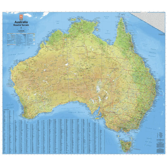 HEMA AUSTRALIA ROAD AND TERRAIN MAP