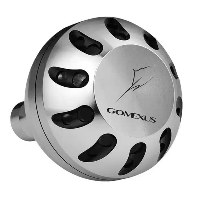 Load image into Gallery viewer, GOMEXUS ALUMINIUM POWER KNOB [SZ:45MM SHIMANO CLR:SILVER &amp; BLACK]
