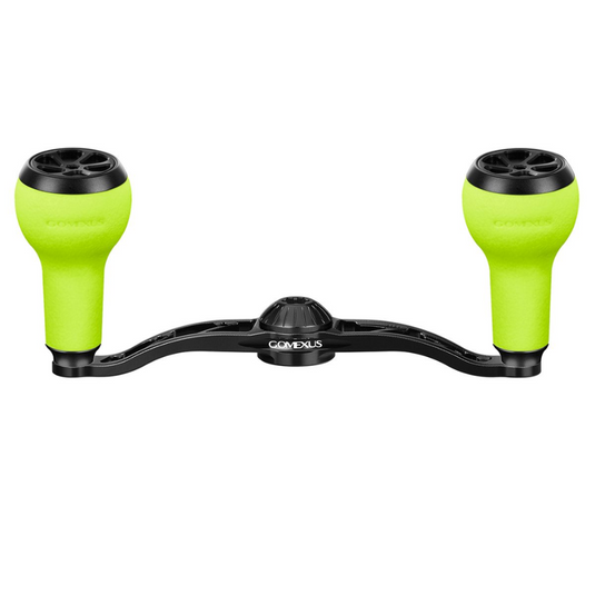 GOMEXUS 100MM ALUMINIUM BAITCAST HANDLE TPE 27MM [SZ:8X5 BLACK CLR:GREEN]