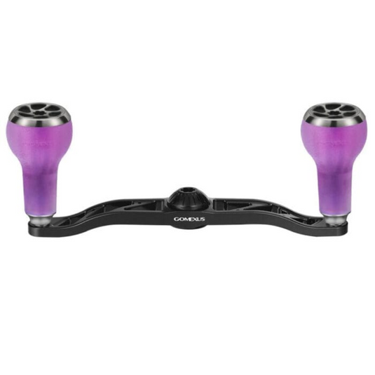 GOMEXUS 100MM ALUMINIUM BAITCAST HANDLE TPE 27MM [SZ:8X5 BLACK CLR:COLOUR CHANGE PURPLE]