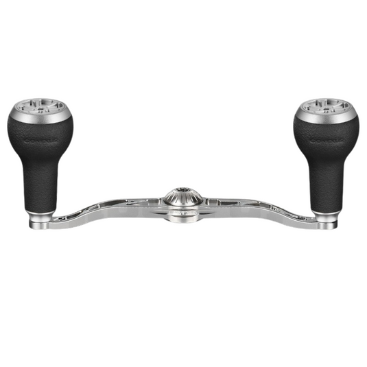 GOMEXUS 100MM ALUMINIUM BAITCAST HANDLE TPE 27MM [SZ:7X4 SILVER CLR:BLACK]