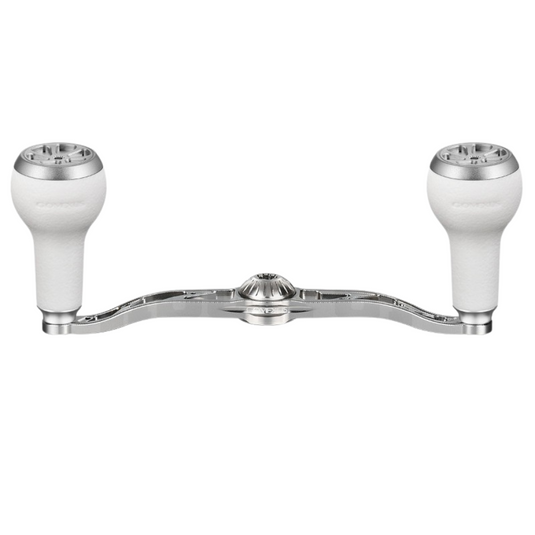 GOMEXUS 100MM ALUMINIUM BAITCAST HANDLE TPE 27MM [SZ:7X4 SILVER CLR:WHITE]