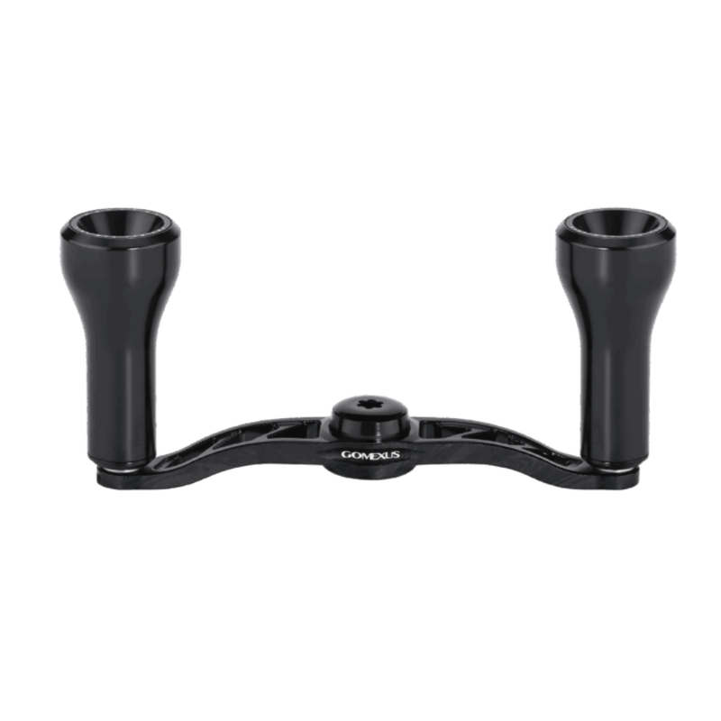 Load image into Gallery viewer, GOMEXUS 100MM ALUMINIUM BAITCAST HANDLE EXQUISITELY ENGRAVED CNC KNOB 24MM [SZ:7X4  CLR:BLACK]
