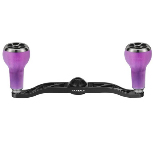 GOMEXUS 100MM ALUMINIUM BAITCAST HANDLE TPE 27MM [SZ:7X4 BLACK CLR:COLOUR CHANGE PURPLE]