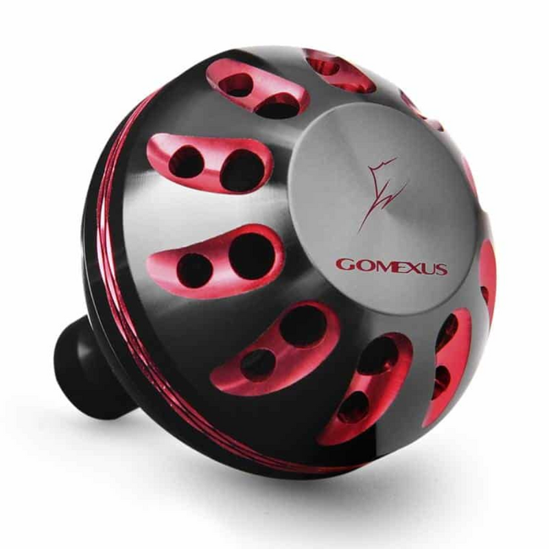 Load image into Gallery viewer, GOMEXUS ALUMINIUM POWER KNOB [SZ:35MM CLR:BLACK &amp; RED]
