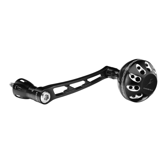 GOMEXUS 70MM ALUMINIUM POWER HANDLE 38MM KNOB SHIMANO [CLR:BLACK & SILVER]